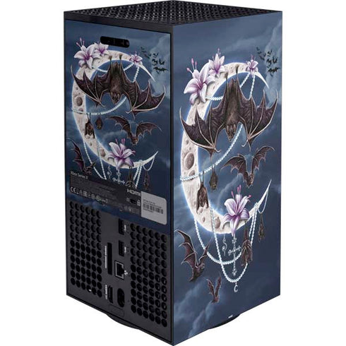 Gothic Moon with Bats and Flowers by Sarah Richter Xbox Series X Bundle Skin