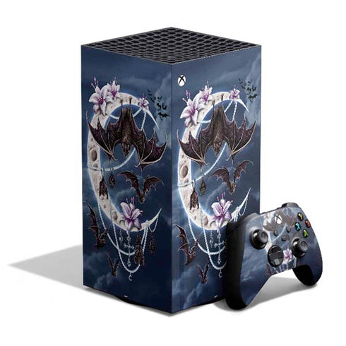 Gothic Moon with Bats and Flowers by Sarah Richter XBox Series X Digital Edition Bundle Skin