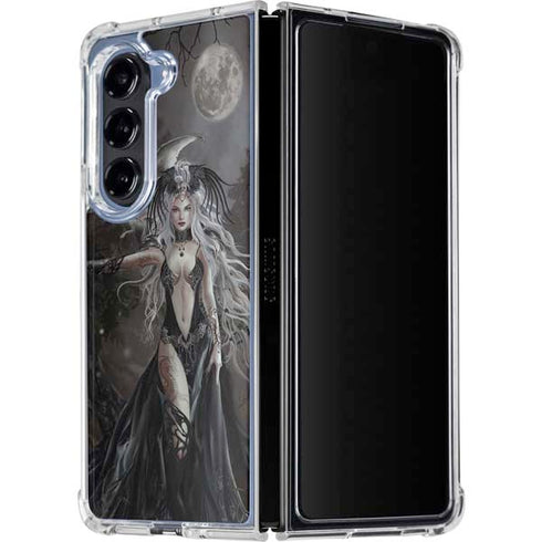 Gothic Princess with Silver Dragon by Nene Thomas Galaxy Z Fold5 5G Clear Case