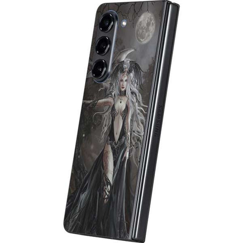Gothic Princess with Silver Dragon by Nene Thomas Galaxy Z Fold5 5G Skin