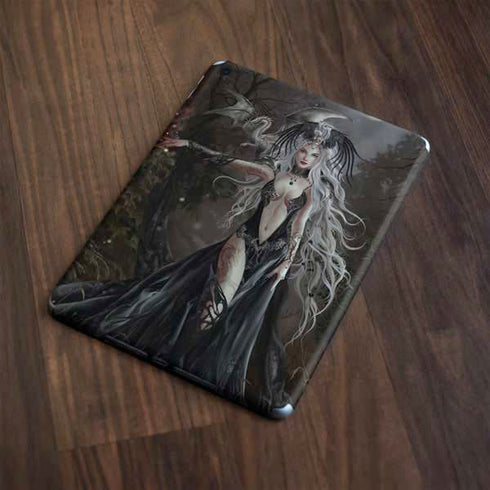 Gothic Princess with Silver Dragon by Nene Thomas Apple iPad Skin