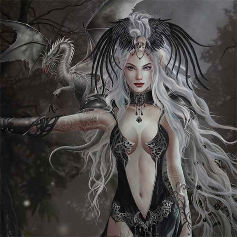Gothic Princess with Silver Dragon by Nene Thomas Dell Latitude Skin