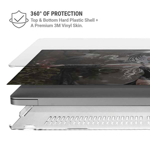 Gothic Princess with Silver Dragon by Nene Thomas MacBook Pro 14in (2021-24) Case plus Skin