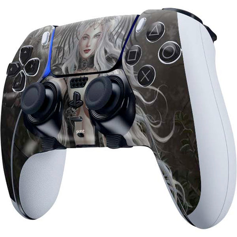 Gothic Princess with Silver Dragon by Nene Thomas PS5 DualSense Edge Pro Controller Skin