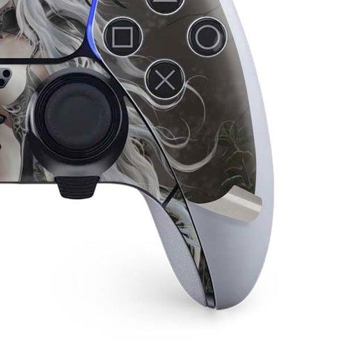 Gothic Princess with Silver Dragon by Nene Thomas PS5 DualSense Edge Pro Controller Skin