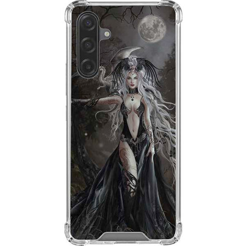 Gothic Princess with Silver Dragon by Nene Thomas Galaxy A17 Clear Case