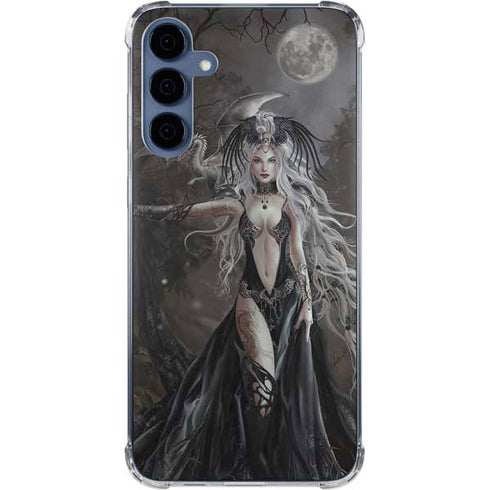 Gothic Princess with Silver Dragon by Nene Thomas Galaxy A35 5G Clear Case