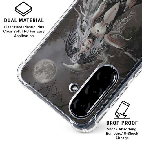 Gothic Princess with Silver Dragon by Nene Thomas Galaxy A36 5G Clear Case