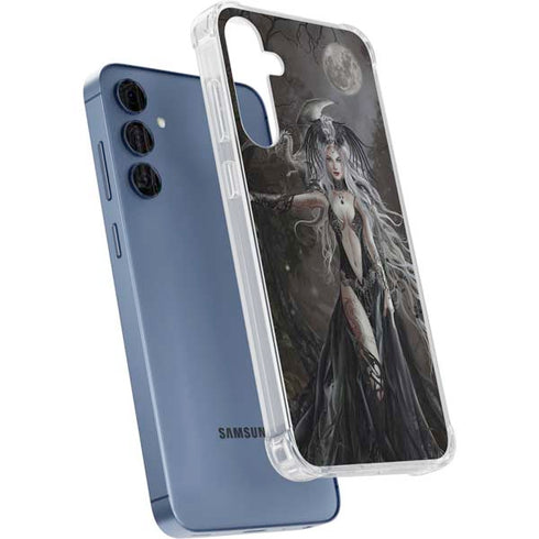 Gothic Princess with Silver Dragon by Nene Thomas Galaxy A55 5G Clear Case