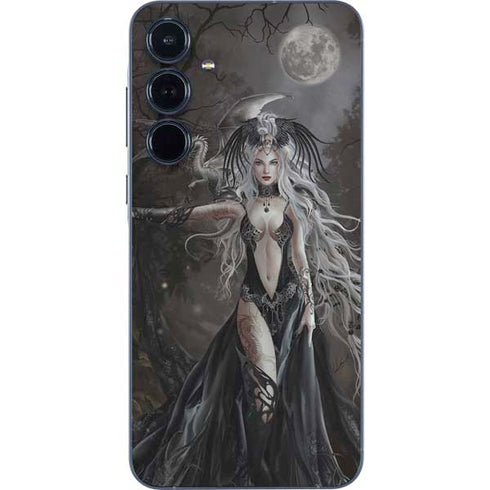 Gothic Princess with Silver Dragon by Nene Thomas Galaxy A55 5G Skin