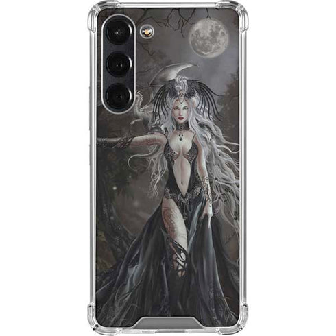 Gothic Princess with Silver Dragon by Nene Thomas Galaxy S24 FE Clear Case