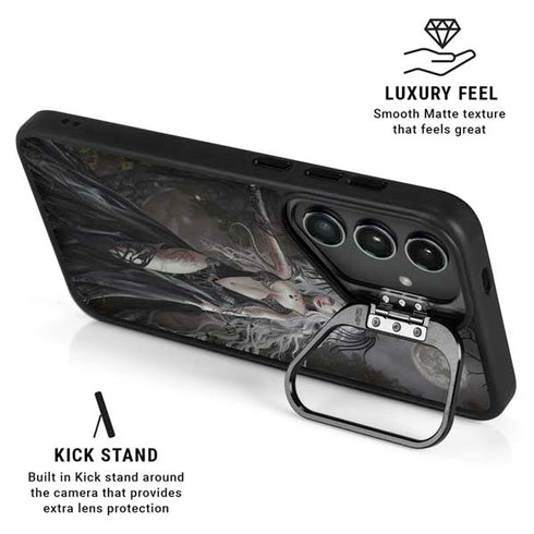 Gothic Princess with Silver Dragon by Nene Thomas Galaxy S25 Kickstand Case