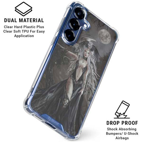 Gothic Princess with Silver Dragon by Nene Thomas Galaxy S25 Plus Clear Case