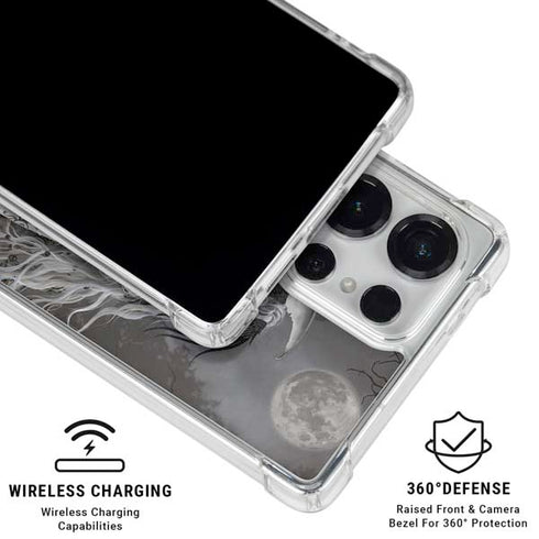 Gothic Princess with Silver Dragon by Nene Thomas Galaxy S25 Ultra Clear Case