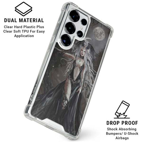 Gothic Princess with Silver Dragon by Nene Thomas Galaxy S25 Ultra Clear Case