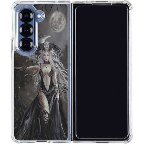 Gothic Princess with Silver Dragon by Nene Thomas Galaxy Z Fold6 Clear Case