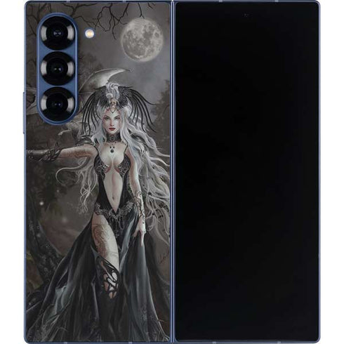 Gothic Princess with Silver Dragon by Nene Thomas Galaxy Z Fold6 Skin