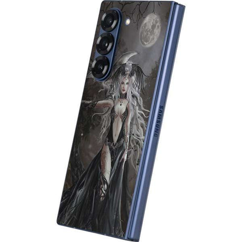 Gothic Princess with Silver Dragon by Nene Thomas Galaxy Z Fold6 Skin