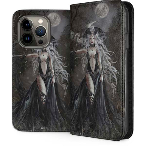 Gothic Princess with Silver Dragon by Nene Thomas iPhone 13 Pro Folio Case