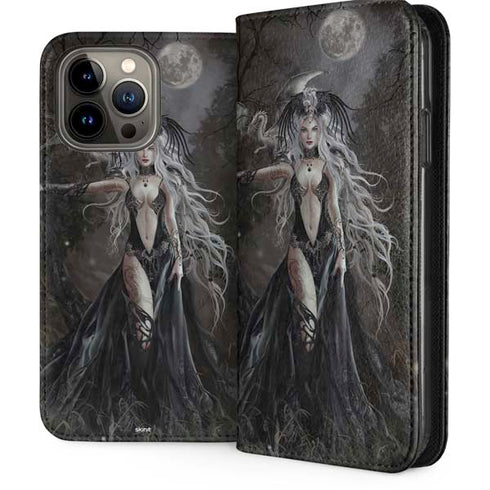 Gothic Princess with Silver Dragon by Nene Thomas iPhone 13 Pro Max Folio Case