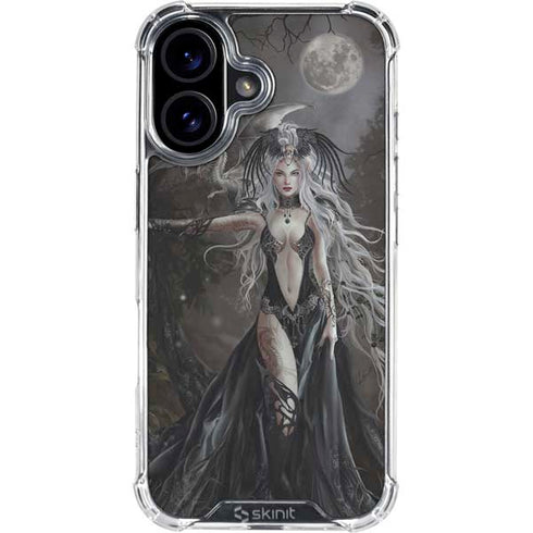 Gothic Princess with Silver Dragon by Nene Thomas iPhone 16 Clear Case