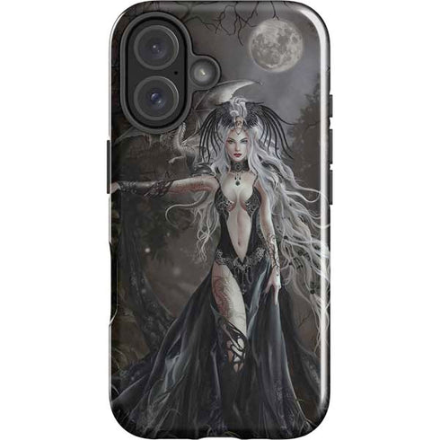Gothic Princess with Silver Dragon by Nene Thomas iPhone 16 Impact Case