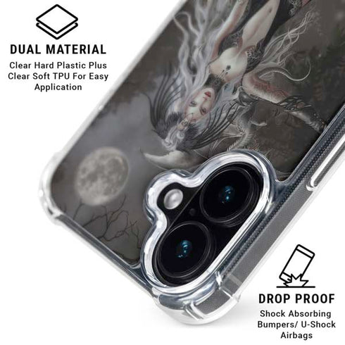 Gothic Princess with Silver Dragon by Nene Thomas iPhone 16 MagSafe Case