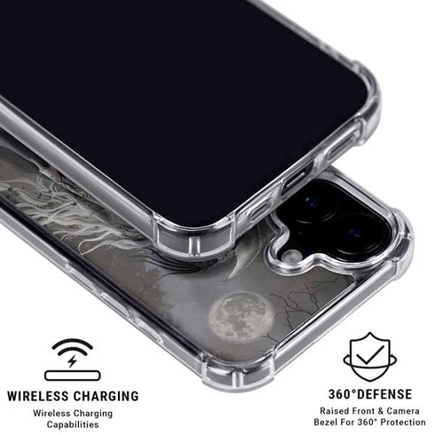 Gothic Princess with Silver Dragon by Nene Thomas iPhone 16 Plus Clear Case