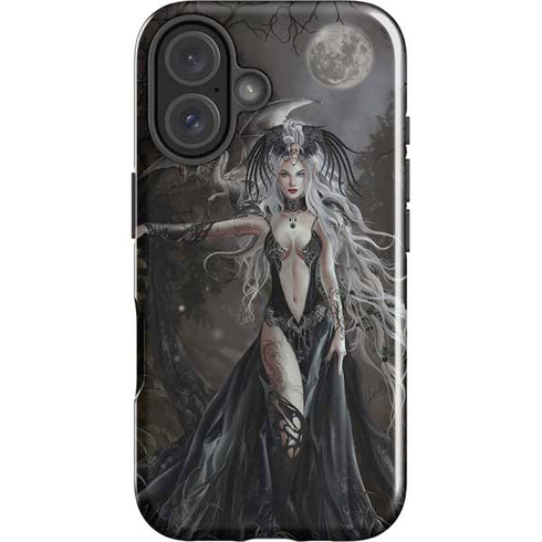 Gothic Princess with Silver Dragon by Nene Thomas iPhone 16 Plus Impact Case
