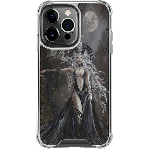 Gothic Princess with Silver Dragon by Nene Thomas iPhone 16 Pro Clear Case