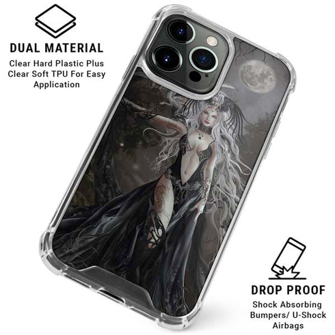 Gothic Princess with Silver Dragon by Nene Thomas iPhone 16 Pro Clear Case