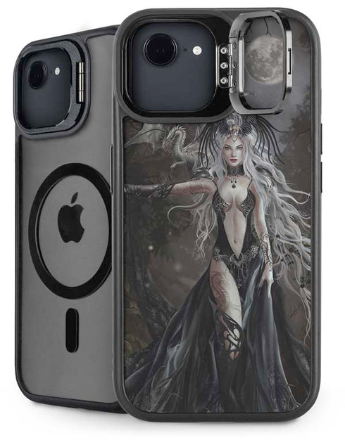 Gothic Princess with Silver Dragon by Nene Thomas iPhone 16e Kickstand Case