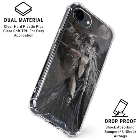 Gothic Princess with Silver Dragon by Nene Thomas iPhone 16e Clear Case
