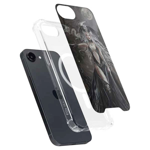 Gothic Princess with Silver Dragon by Nene Thomas iPhone 16e MagSafe Case