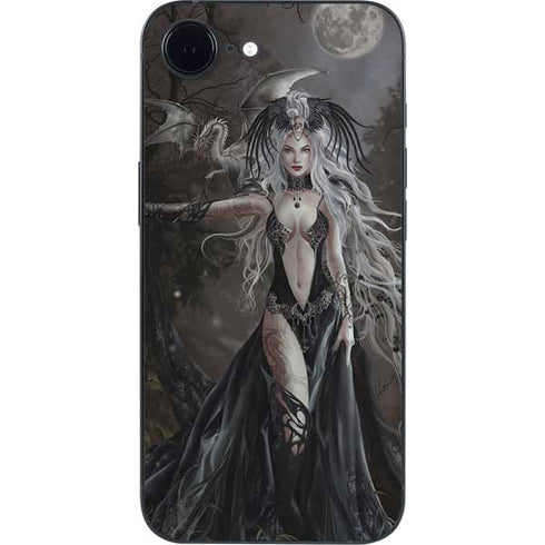 Gothic Princess with Silver Dragon by Nene Thomas iPhone 16e Skin