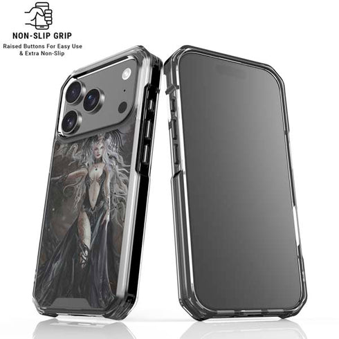 Gothic Princess with Silver Dragon by Nene Thomas iPhone 18 Pro Clear Case