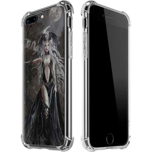Gothic Princess with Silver Dragon by Nene Thomas iPhone Cases