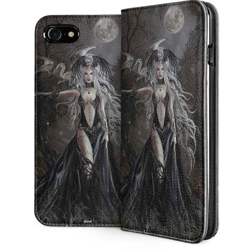 Gothic Princess with Silver Dragon by Nene Thomas iPhone SE (2nd & 3rd Gen) Folio Case