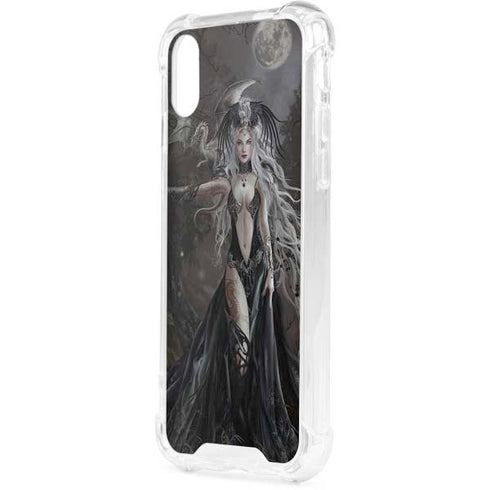 Gothic Princess with Silver Dragon by Nene Thomas iPhone XS Clear Case