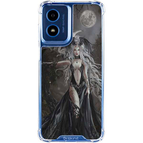 Gothic Princess with Silver Dragon by Nene Thomas Moto G 5G (2024) Clear Case