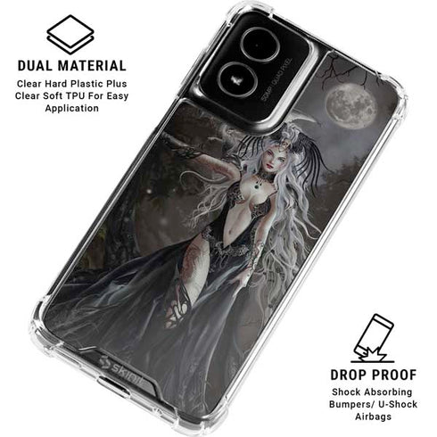 Gothic Princess with Silver Dragon by Nene Thomas Moto G Power 5G (2024) Clear Case