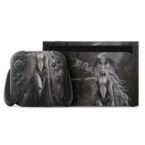 Gothic Princess with Silver Dragon by Nene Thomas Nintendo Skins