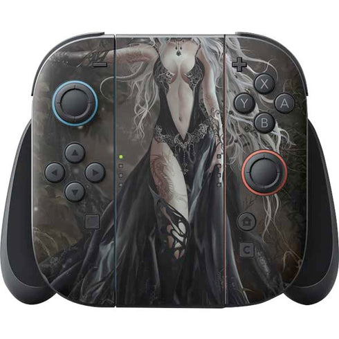 Gothic Princess with Silver Dragon by Nene Thomas Nintendo Skins