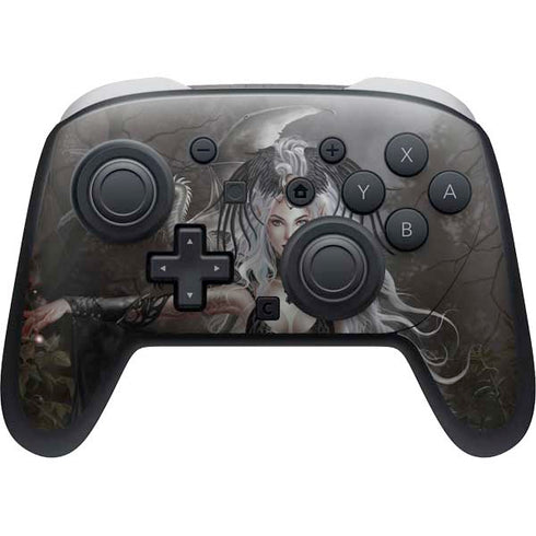Gothic Princess with Silver Dragon by Nene Thomas Nintendo Switch 2 (2025) Pro Controller Skin