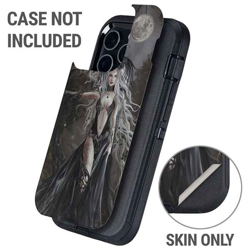 Gothic Princess with Silver Dragon by Nene Thomas Otterbox Defender iPhone Skin