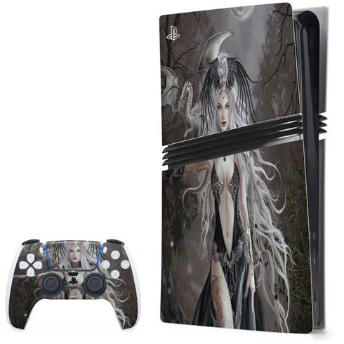 Gothic Princess with Silver Dragon by Nene Thomas PlayStation PS5 Skins