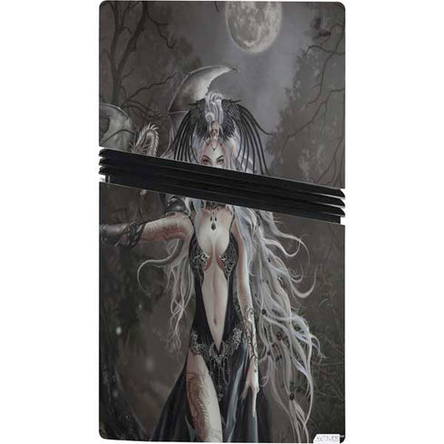 Gothic Princess with Silver Dragon by Nene Thomas PS5 Pro Bundle Skin