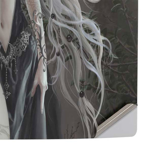 Gothic Princess with Silver Dragon by Nene Thomas PS5 Slim Digital Edition Console Skin