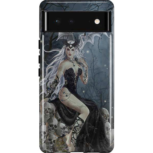 Gothic Queen with Silver Dragon by Nene Thomas Pixel Cases