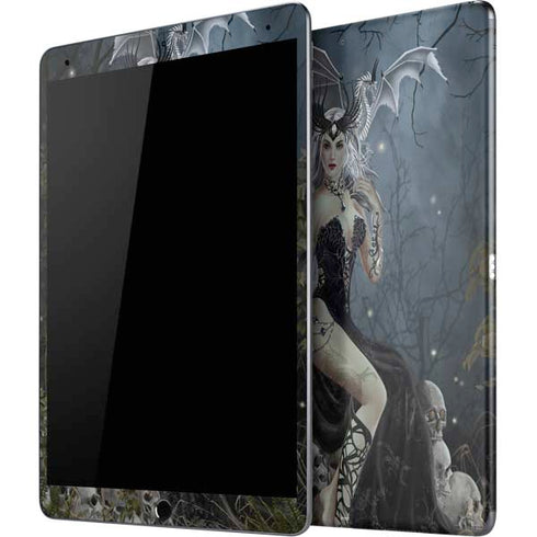 Gothic Queen with Silver Dragon by Nene Thomas iPad Skins